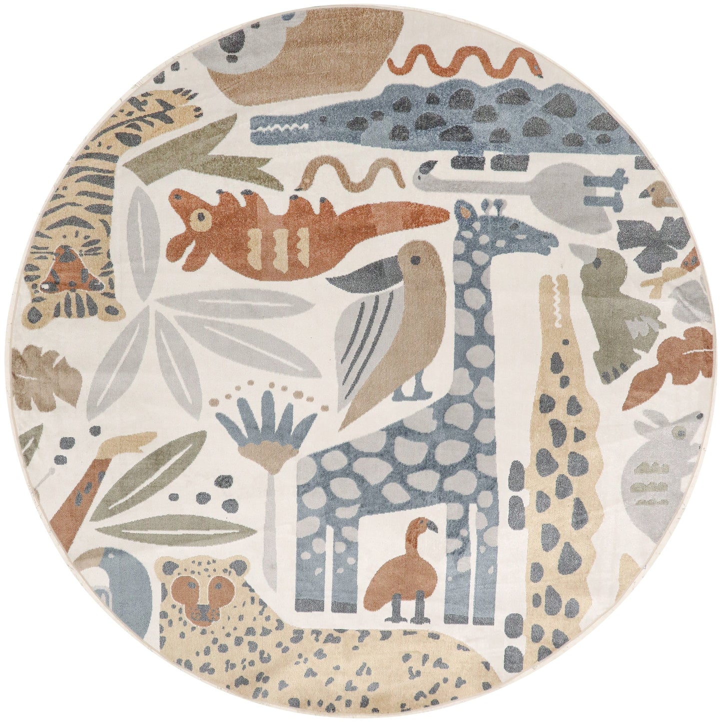 Tapis Nourison Astra lavable en machine à imprimé animal