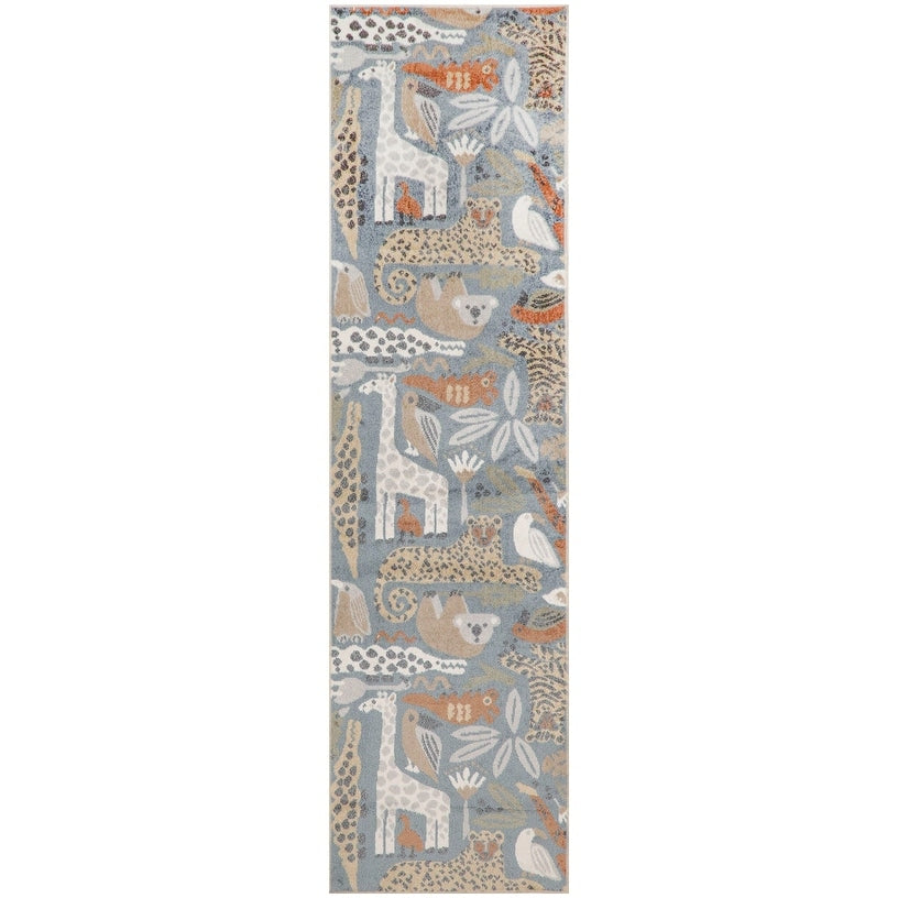 Tapis Nourison Astra lavable en machine à imprimé animal