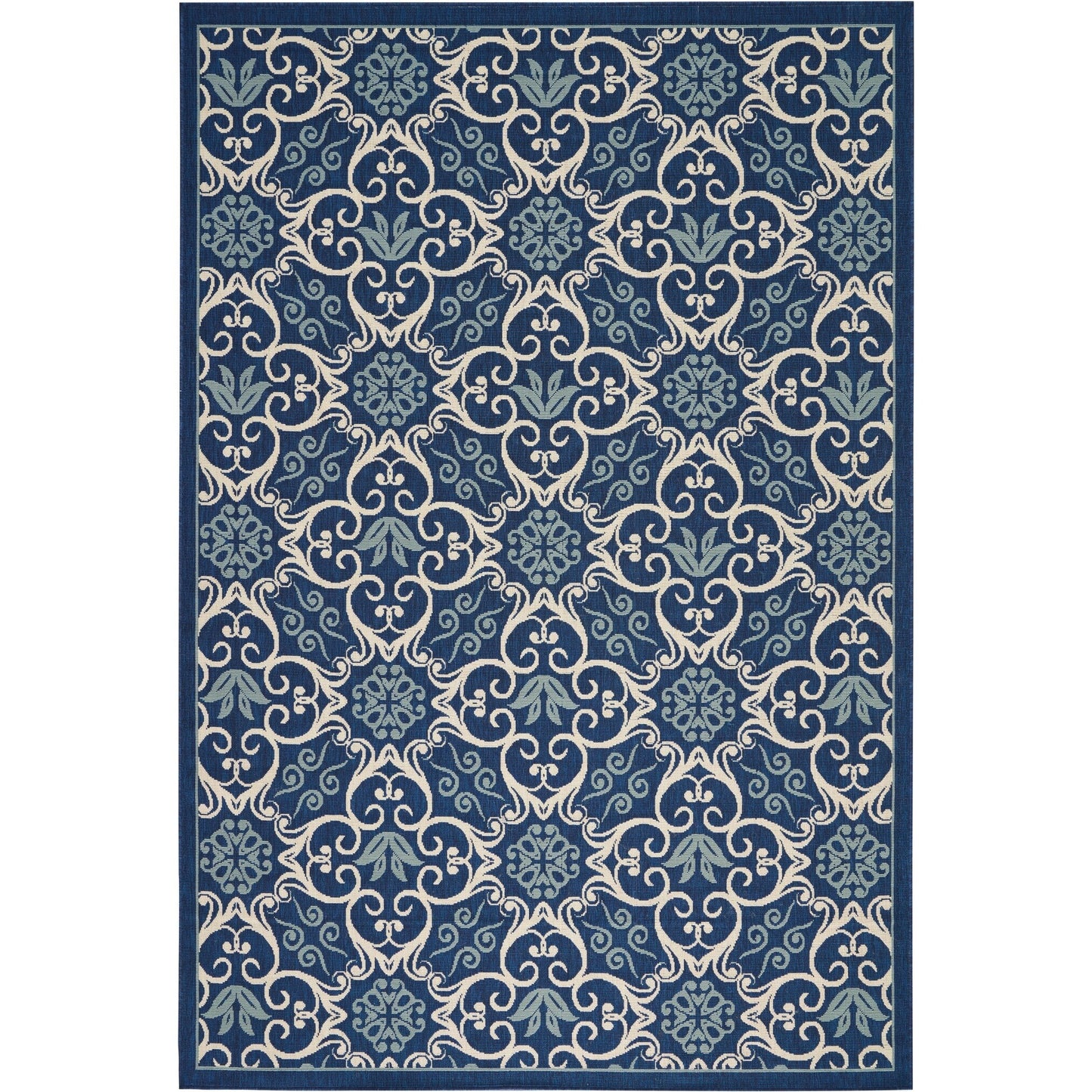 Tapis d'intérieur/extérieur géométrique floral des Caraïbes Nourison