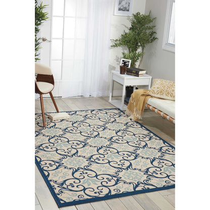 Tapis d'intérieur/extérieur géométrique floral des Caraïbes Nourison