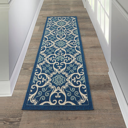 Tapis d'intérieur/extérieur géométrique floral des Caraïbes Nourison