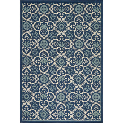 Tapis d'intérieur/extérieur géométrique floral des Caraïbes Nourison