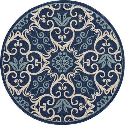 Tapis d'intérieur/extérieur géométrique floral des Caraïbes Nourison