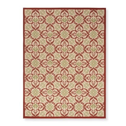 Tapis d'intérieur/extérieur géométrique floral des Caraïbes Nourison