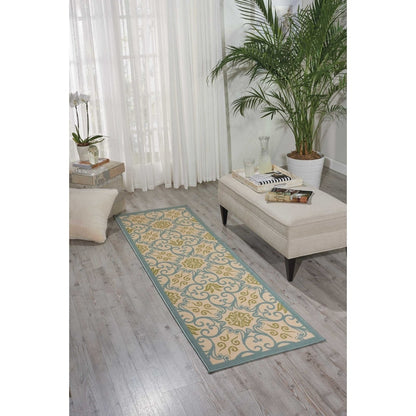 Tapis d'intérieur/extérieur géométrique floral des Caraïbes Nourison