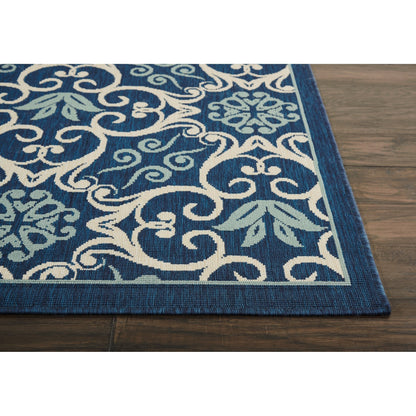 Tapis d'intérieur/extérieur géométrique floral des Caraïbes Nourison