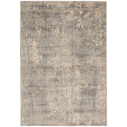 Tapis Nourison Concerto à effet vieilli abstrait beige et gris