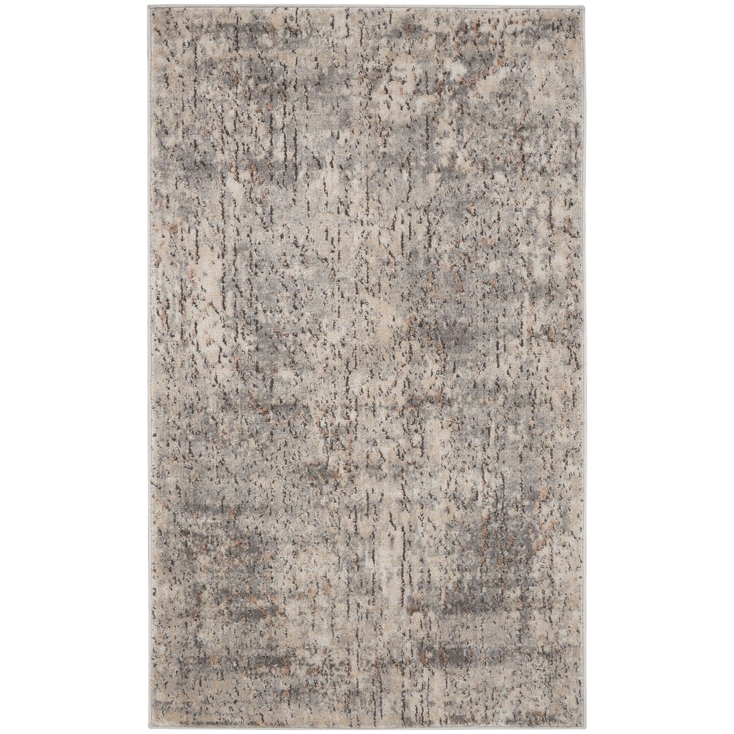 Tapis Nourison Concerto à effet vieilli abstrait beige et gris
