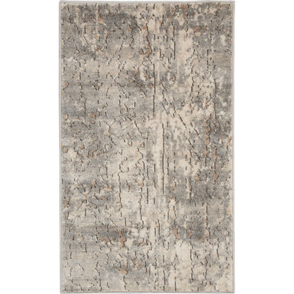 Tapis Nourison Concerto à effet vieilli abstrait beige et gris