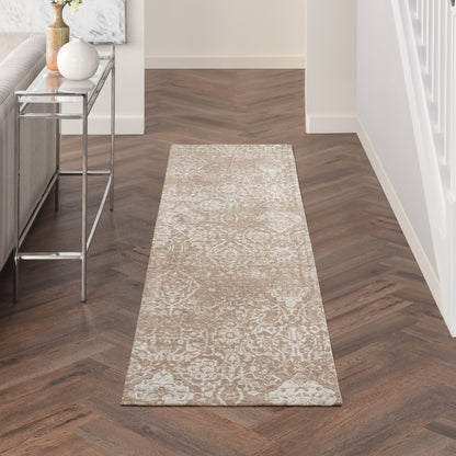 Tapis contemporain Nourison Damask vieilli