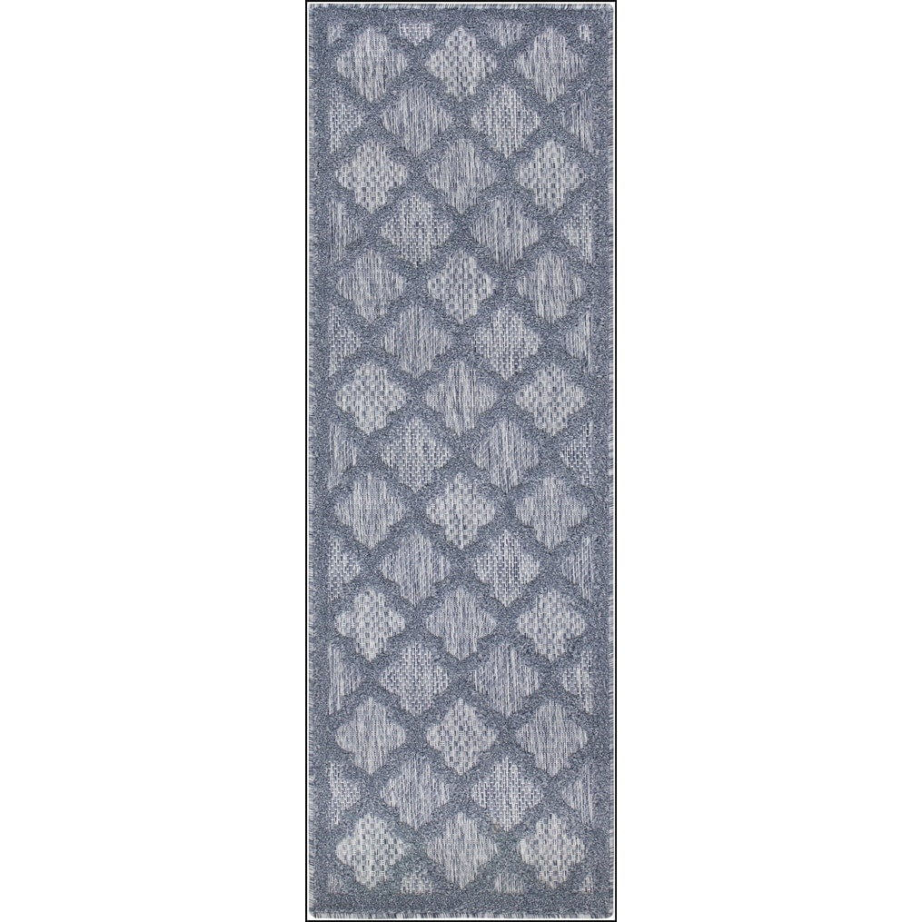 Tapis marocain en treillis Nourison, facile d'entretien, pour intérieur et extérieur