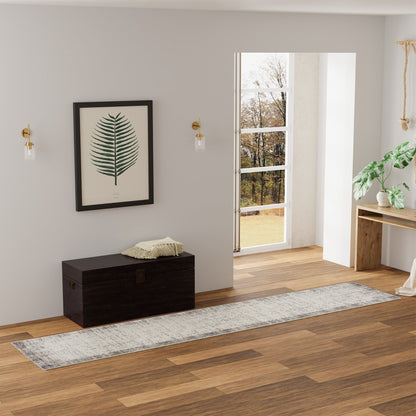 Tapis abstrait gris ivoire Nourison Emily pour l'intérieur uniquement