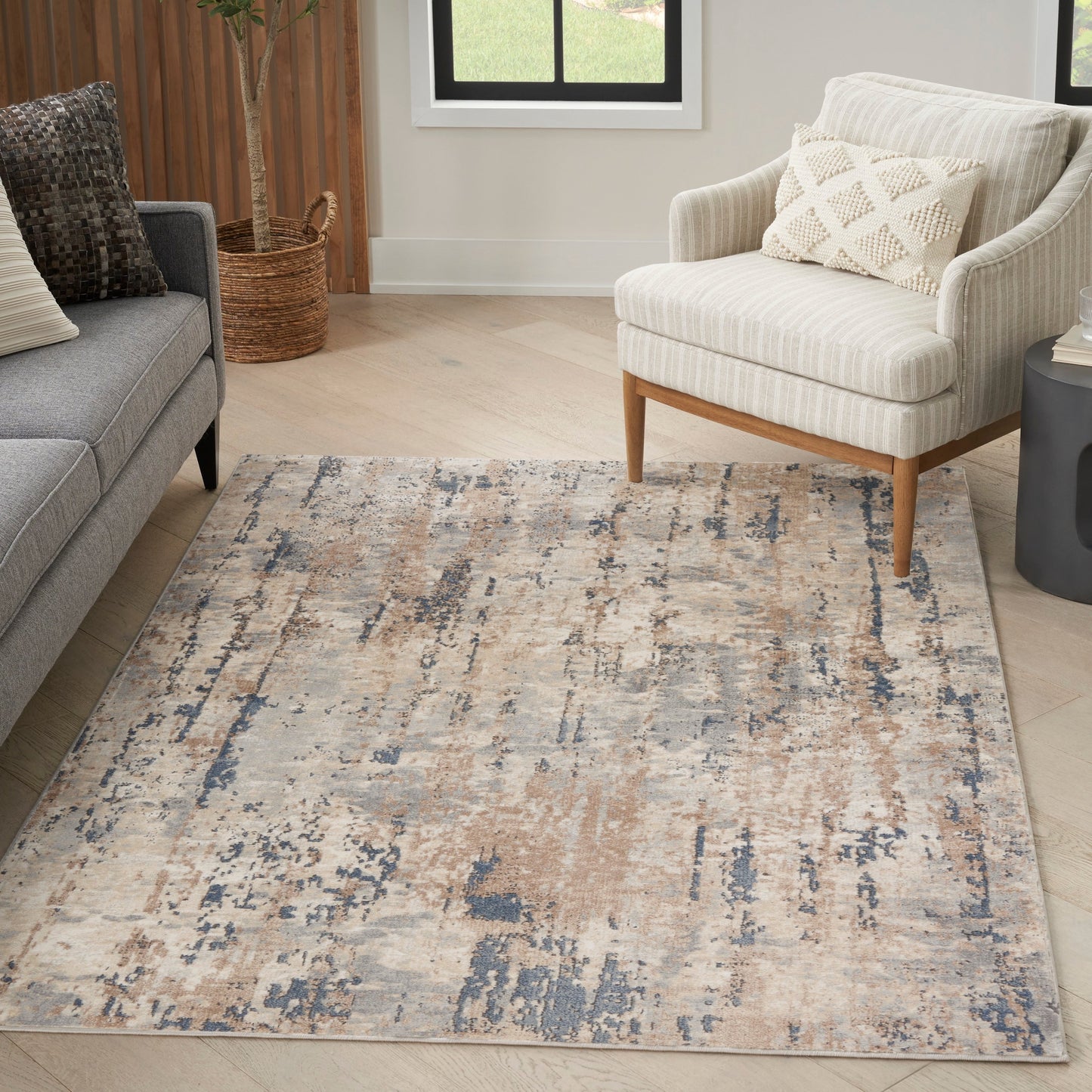 Tapis abstrait d'intérieur Nourison Quarry