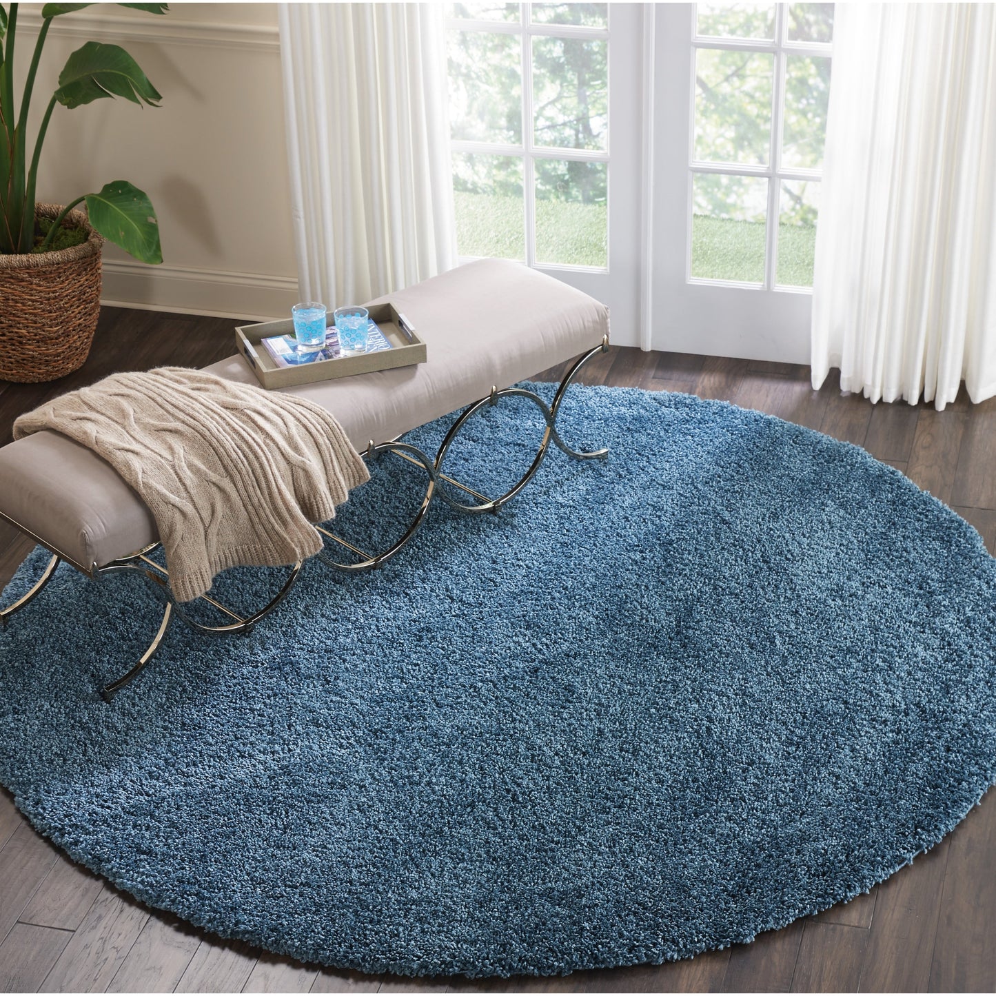 Tapis moderne en peluche solide Nourison Malibu Shag