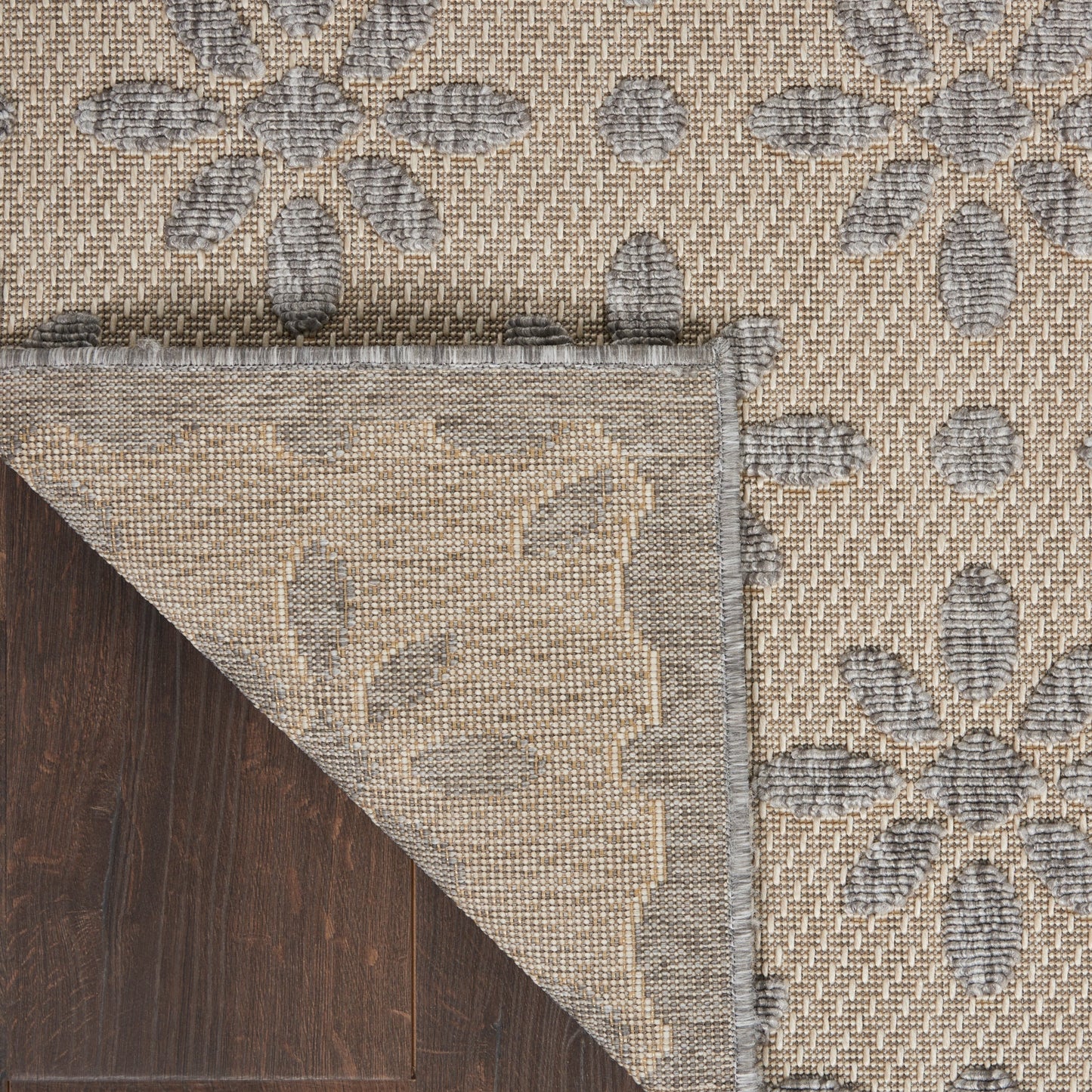 Tapis d'intérieur et d'extérieur géométrique moderne à motif floral et haut-bas Nourison Palamos