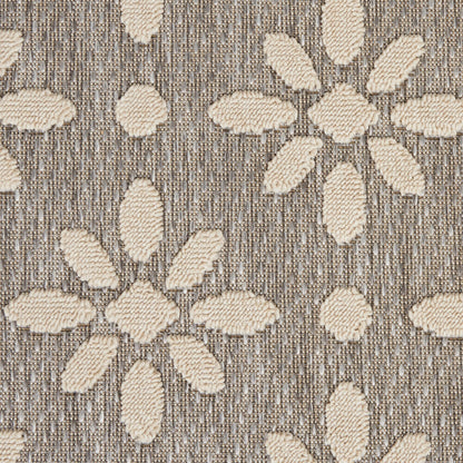 Tapis d'intérieur et d'extérieur géométrique moderne à motif floral et haut-bas Nourison Palamos