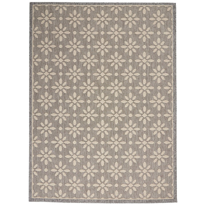 Tapis d'intérieur et d'extérieur géométrique moderne à motif floral et haut-bas Nourison Palamos
