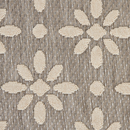 Tapis d'intérieur et d'extérieur géométrique moderne à motif floral et haut-bas Nourison Palamos
