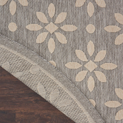 Tapis d'intérieur et d'extérieur géométrique moderne à motif floral et haut-bas Nourison Palamos