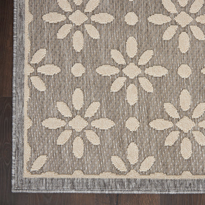 Tapis d'intérieur et d'extérieur géométrique moderne à motif floral et haut-bas Nourison Palamos