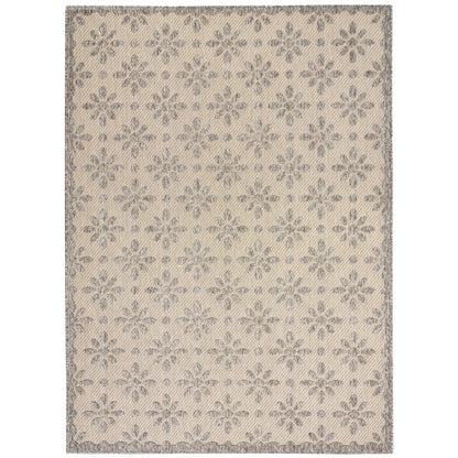 Tapis d'intérieur et d'extérieur géométrique moderne à motif floral et haut-bas Nourison Palamos
