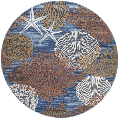 Tapis Nourison Pompéi Coastal Beach Coquillages et corail