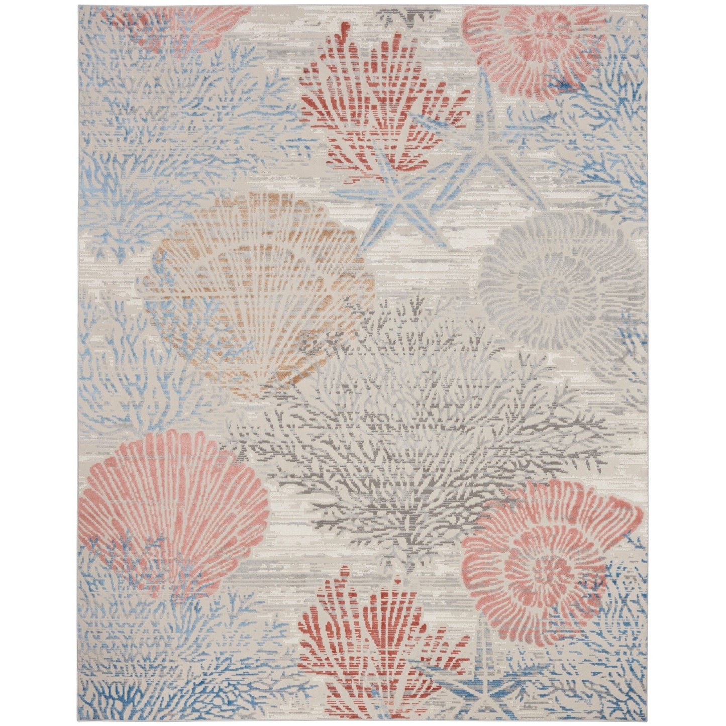 Tapis Nourison Pompéi Coastal Beach Coquillages et corail