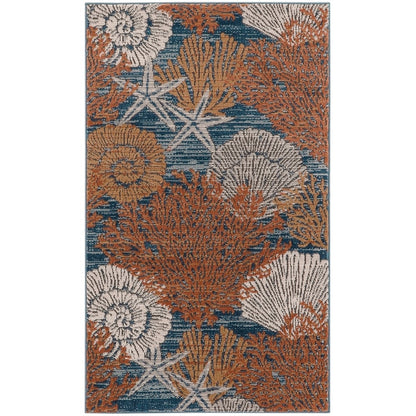 Tapis Nourison Pompéi Coastal Beach Coquillages et corail