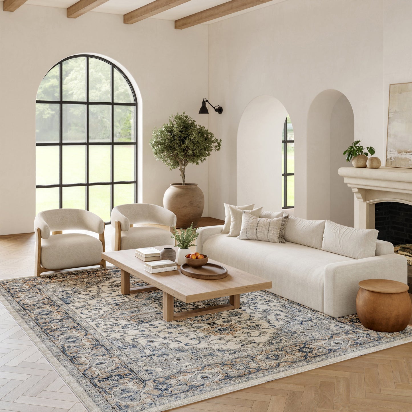 Tapis persan d'intérieur Nourison Quarry uniquement.