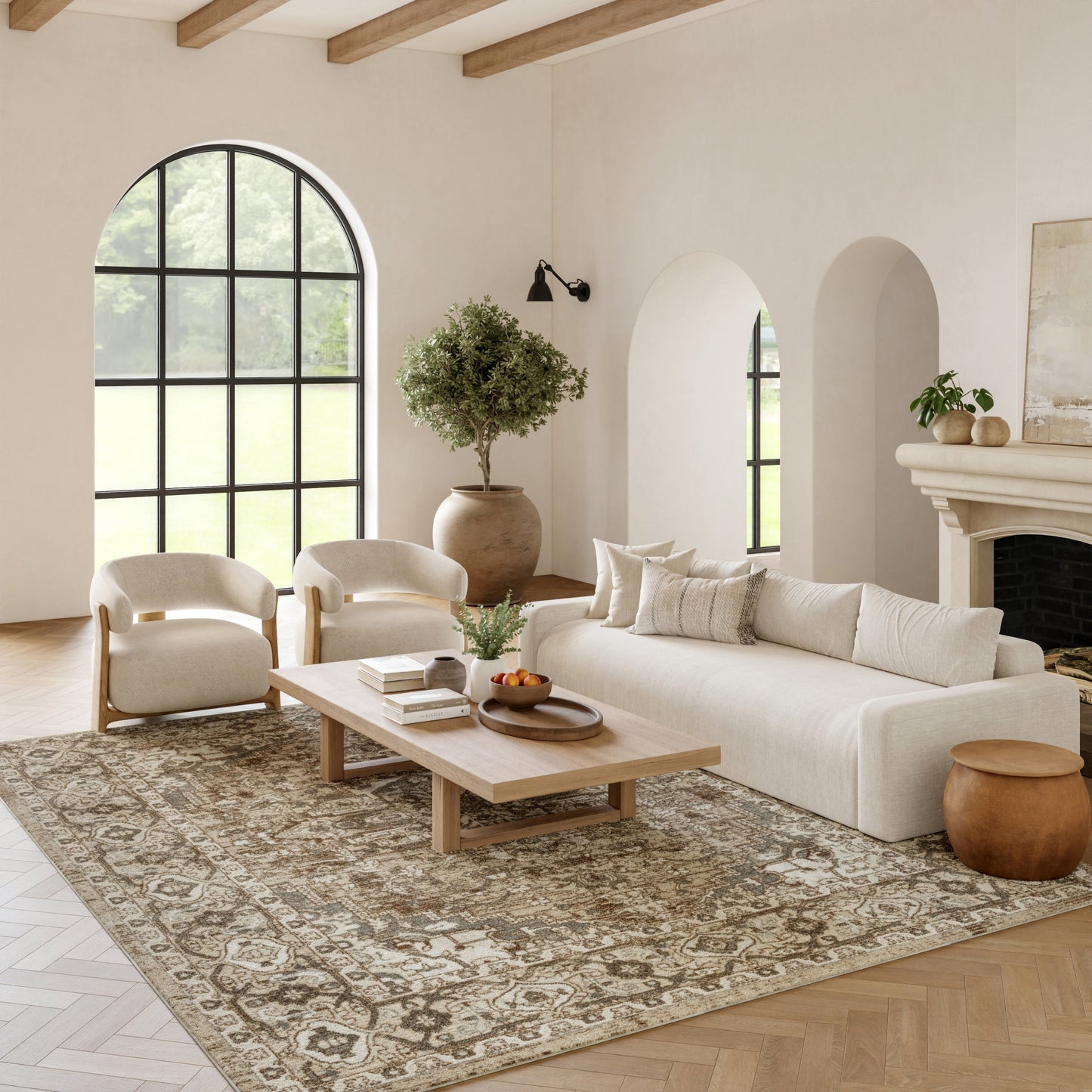 Tapis persan d'intérieur Nourison Quarry uniquement.