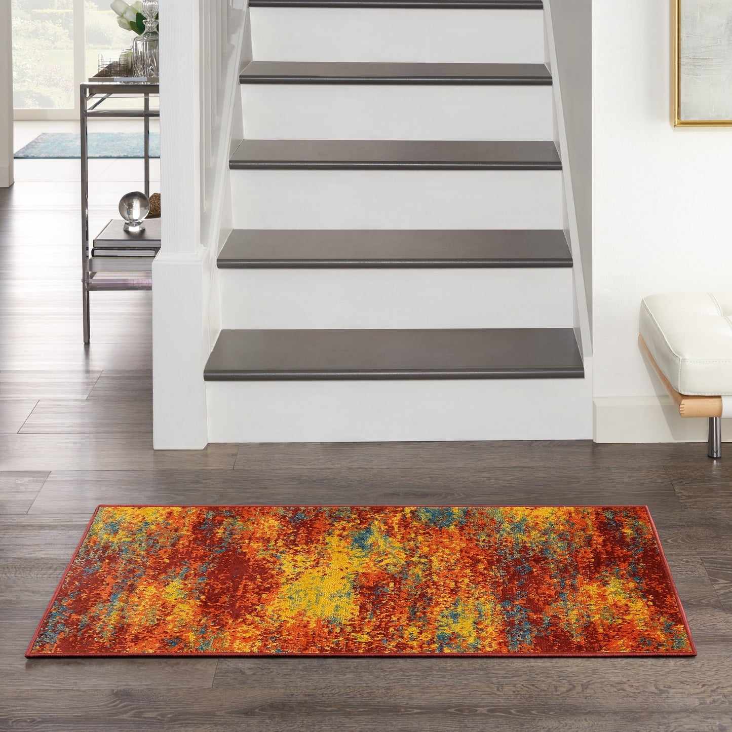 Tapis abstrait d'intérieur/extérieur Nourison Sandy