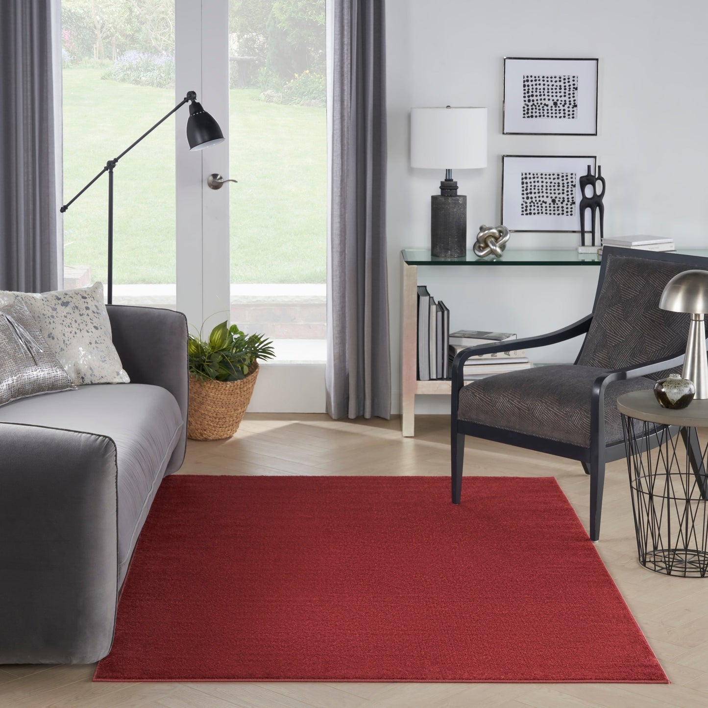 Tapis d'intérieur/extérieur Nourison moderne et uni