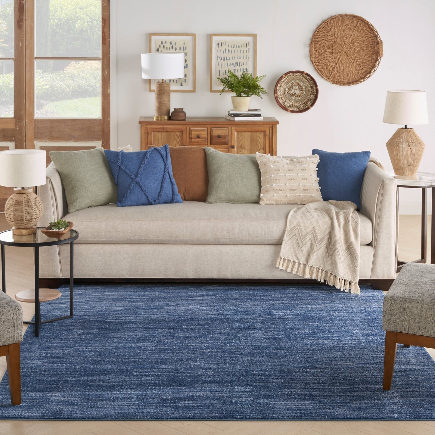 Tapis d'intérieur/extérieur Nourison moderne et uni