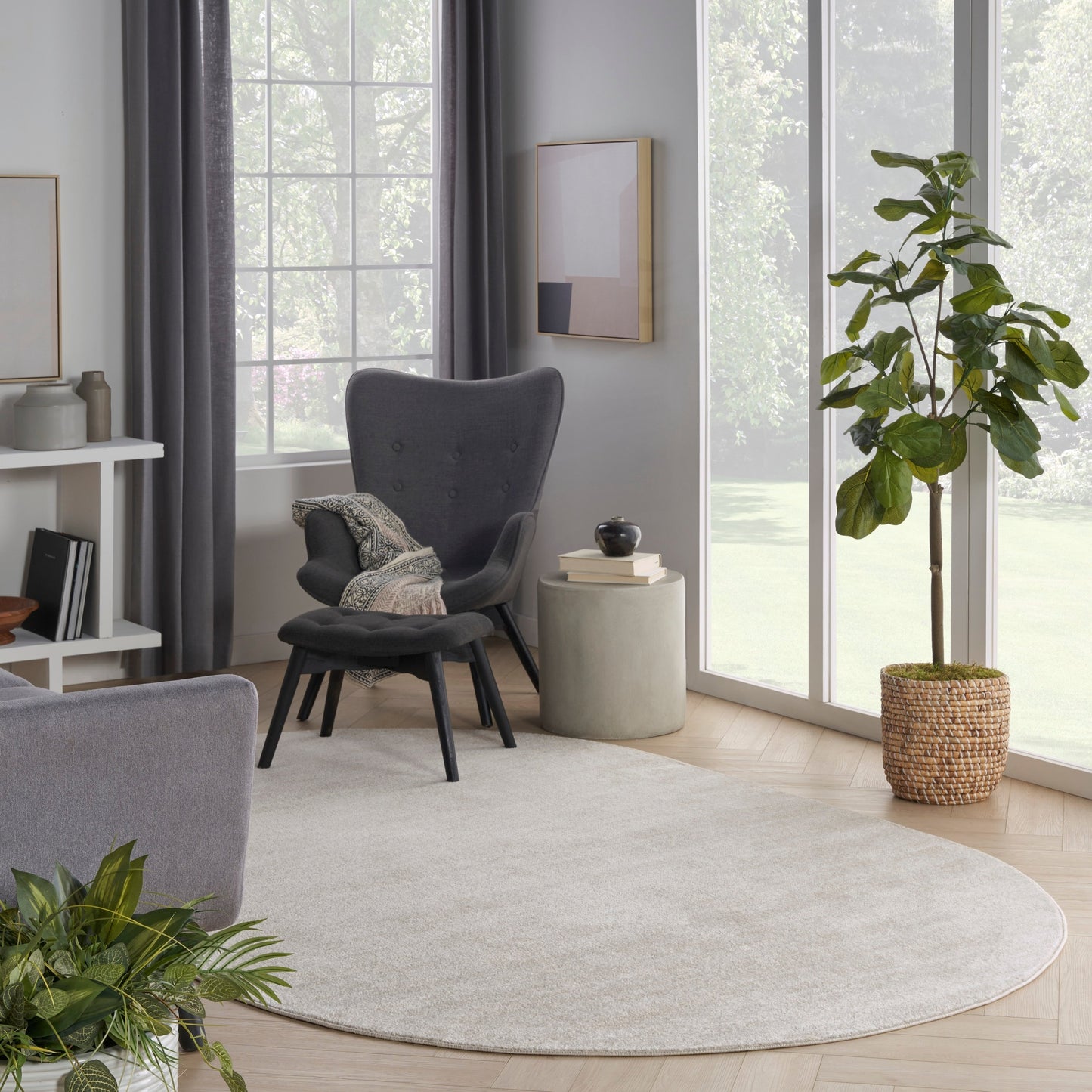 Tapis d'intérieur/extérieur Nourison moderne et uni