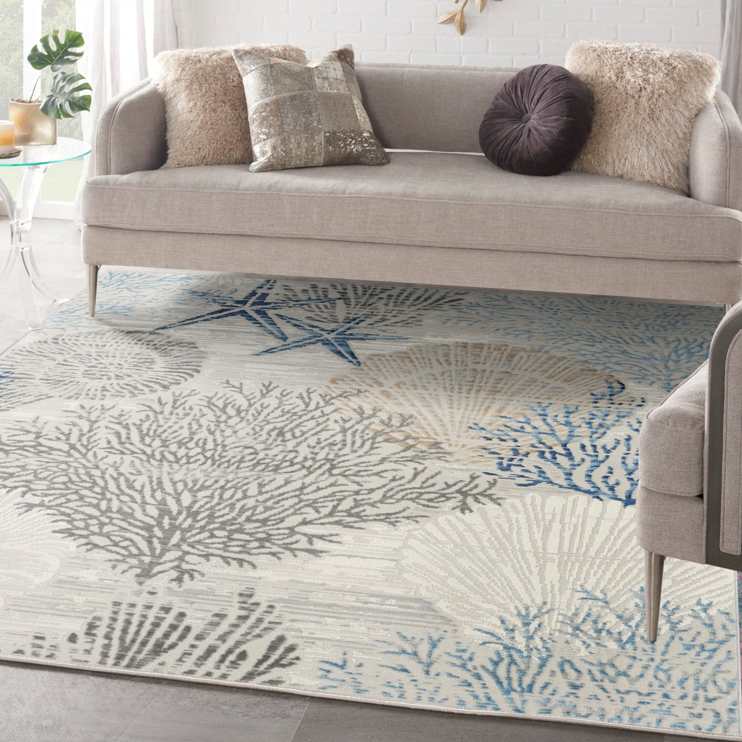 Tapis d'intérieur nature Nourison Seaside uniquement