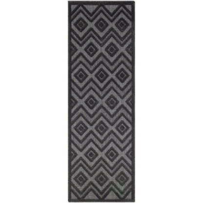Tapis Nourison polyvalent pour intérieur/extérieur à tissage plat géométrique
