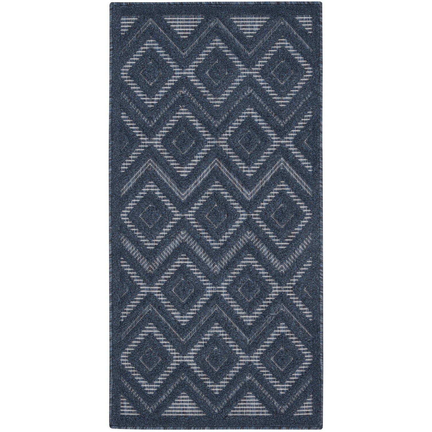 Tapis Nourison polyvalent pour intérieur/extérieur à tissage plat géométrique