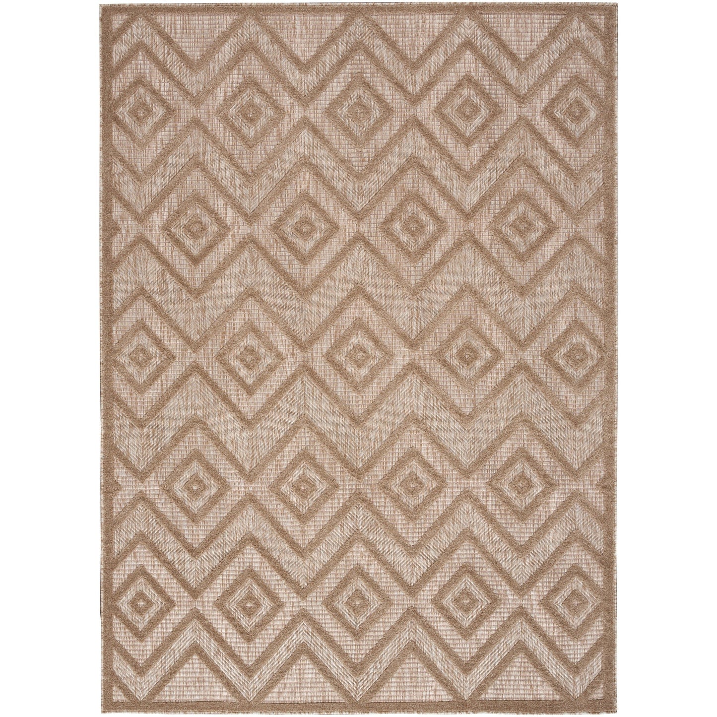 Tapis Nourison polyvalent pour intérieur/extérieur à tissage plat géométrique