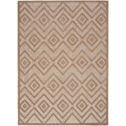 Tapis Nourison polyvalent pour intérieur/extérieur à tissage plat géométrique