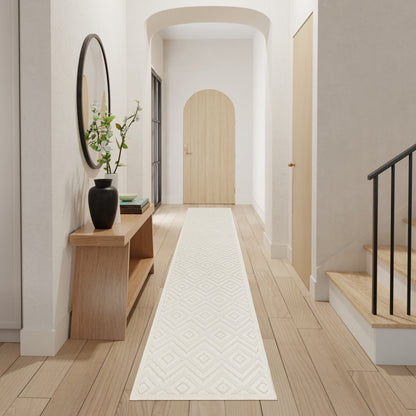 Tapis Nourison polyvalent pour intérieur/extérieur à tissage plat géométrique