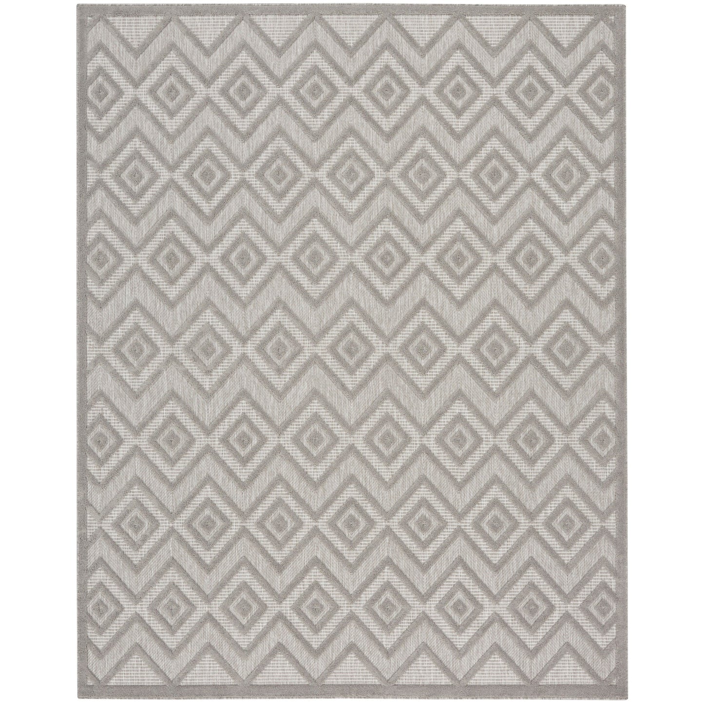 Tapis Nourison polyvalent pour intérieur/extérieur à tissage plat géométrique