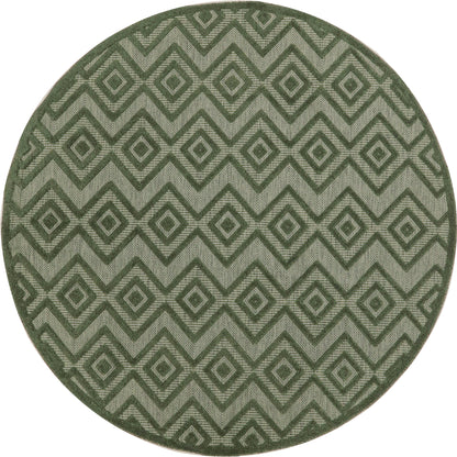 Tapis Nourison polyvalent pour intérieur/extérieur à tissage plat géométrique
