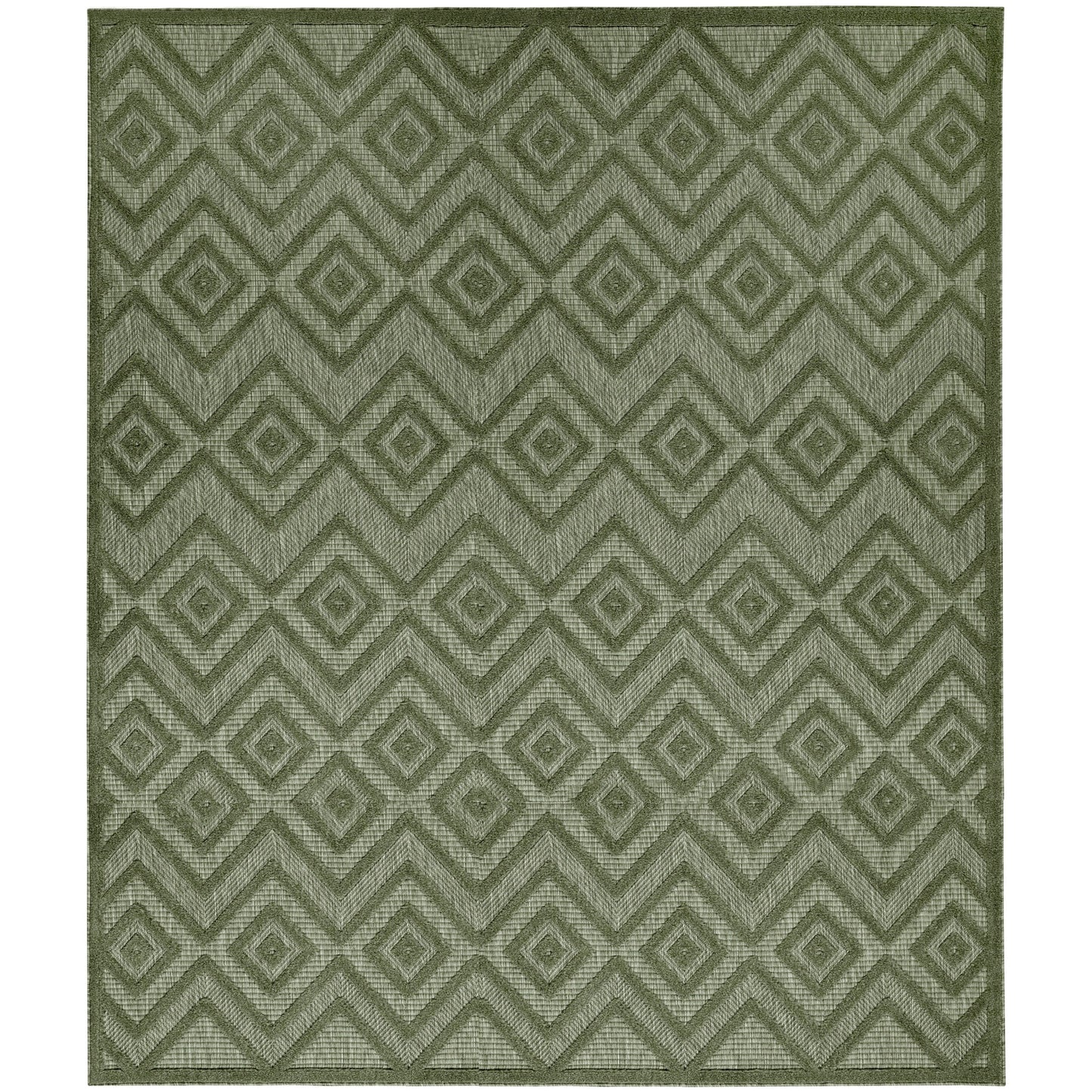 Tapis Nourison polyvalent pour intérieur/extérieur à tissage plat géométrique