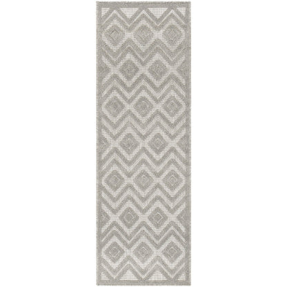 Tapis Nourison polyvalent pour intérieur/extérieur à tissage plat géométrique