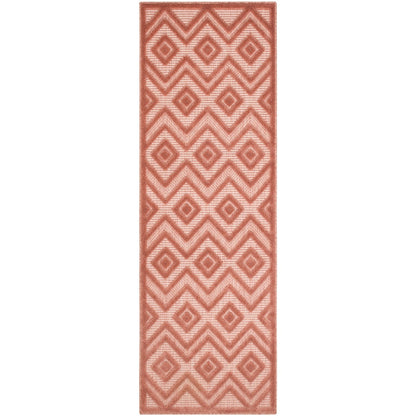 Tapis Nourison polyvalent pour intérieur/extérieur à tissage plat géométrique