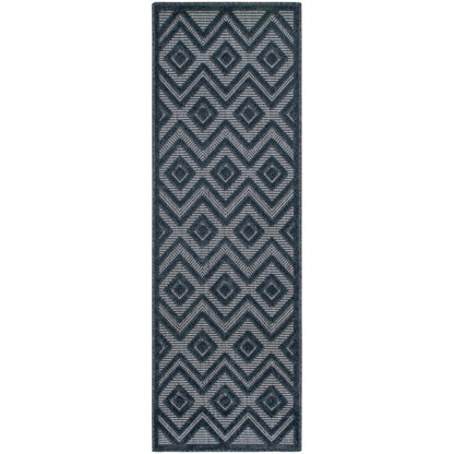 Tapis Nourison polyvalent pour intérieur/extérieur à tissage plat géométrique