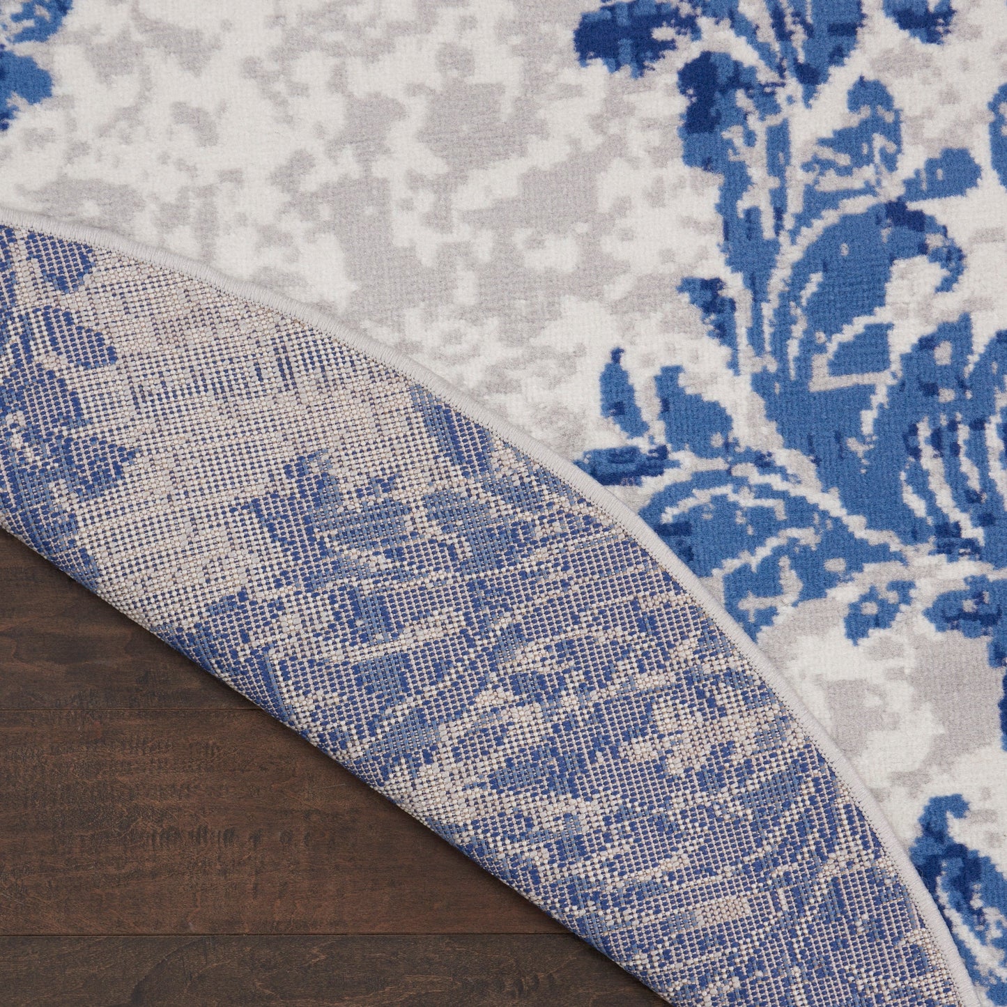 Tapis botanique Nourison Whimsicle French Country Ivoire Bleu marine