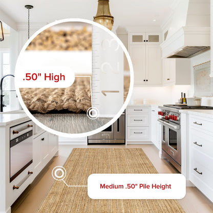 Tapis de ferme en jute massif Nuloom Ashli