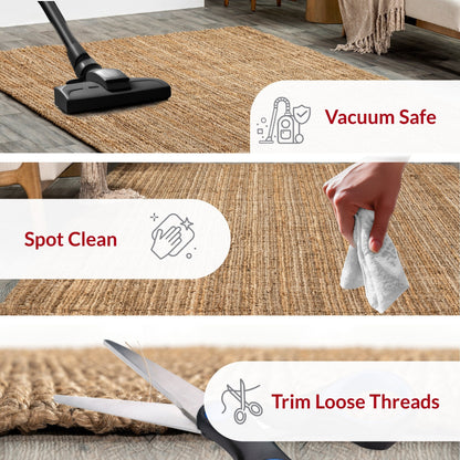 Tapis de ferme en jute massif Nuloom Ashli