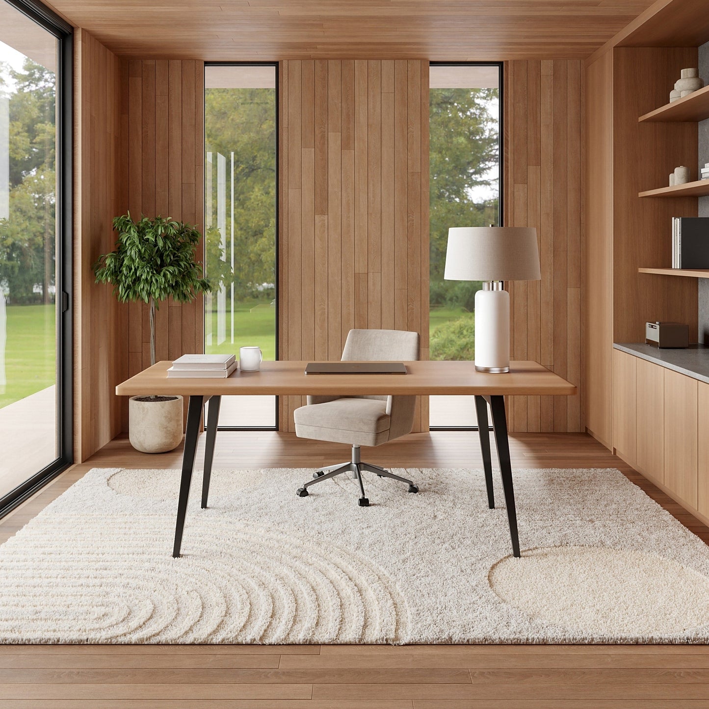 Tapis à poils longs abstrait Nuloom Gloria